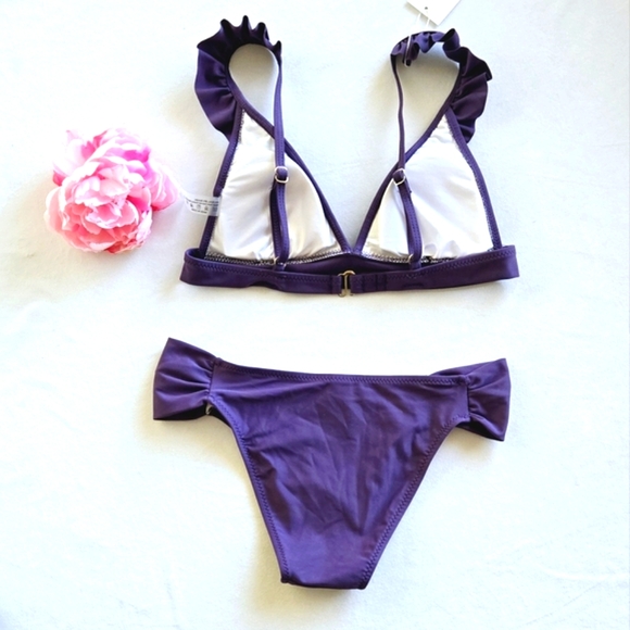 🏷️Siyaqi Ruffle Bikini Purple Size Small - Picture 9 of 10